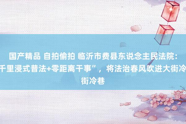 国产精品 自拍偷拍 临沂市费县东说念主民法院：“千里浸式普法+零距离干事”，将法治春风吹进大街冷巷