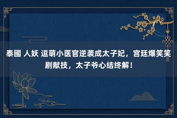 泰國 人妖 逗萌小医官逆袭成太子妃，宫廷爆笑笑剧献技，太子爷心结终解！