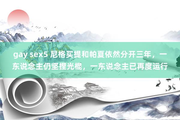 gay sex5 尼格买提和帕夏依然分开三年，一东说念主仍坚捏光棍，一东说念主已再度运行