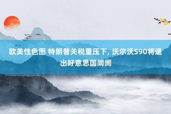 欧美性色图 特朗普关税重压下， 沃尔沃S90将退出好意思国阛阓