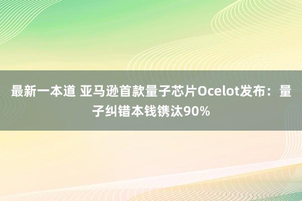 最新一本道 亚马逊首款量子芯片Ocelot发布：量子纠错本钱镌汰90%